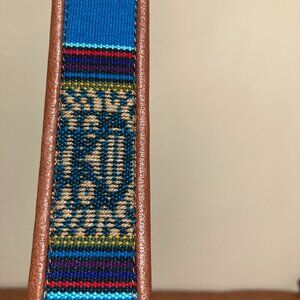 Inkkas embroidered brown leather belt
